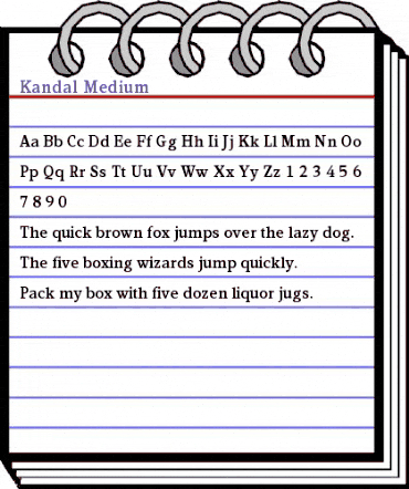 Kandal Regular animated font preview Kandal Regular animated font preview