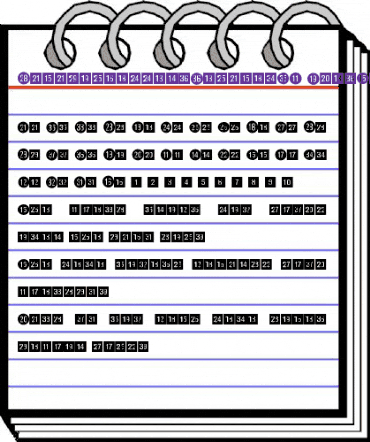 Katalogziffern Negativ BQ Regular animated font preview Katalogziffern Negativ BQ Regular animated font preview