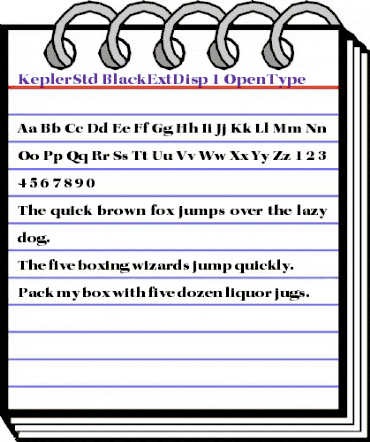 Kepler Std Black Extended Display animated font preview Kepler Std Black Extended Display animated font preview
