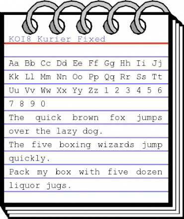 K8 Kurier Fixed Regular animated font preview K8 Kurier Fixed Regular animated font preview