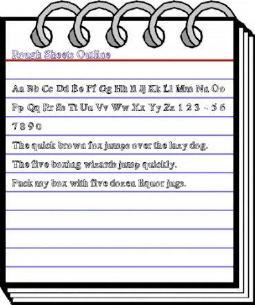 Rough Sheets Outline animated font preview Rough Sheets Outline animated font preview