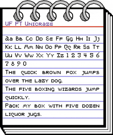 UF PT Unicraze Regular animated font preview UF PT Unicraze Regular animated font preview