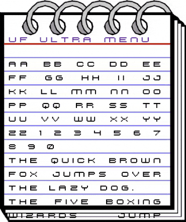 UF Ultra Menu Regular animated font preview UF Ultra Menu Regular animated font preview