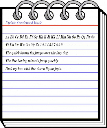 Update-Condensed Italic animated font preview Update-Condensed Italic animated font preview