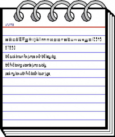 UrUrMa Regular animated font preview UrUrMa Regular animated font preview