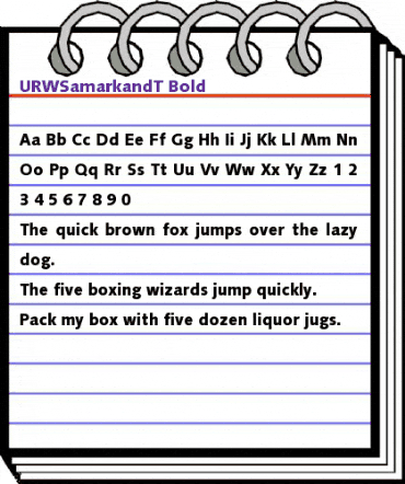 URWSamarkandT Bold animated font preview URWSamarkandT Bold animated font preview