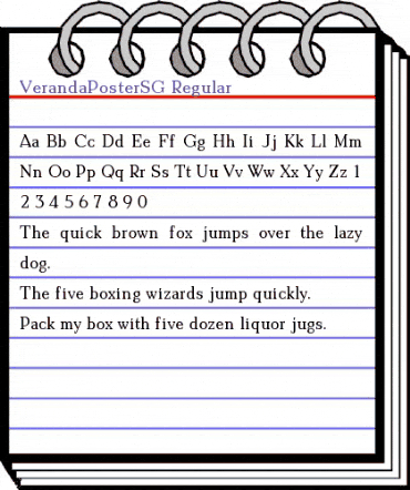 VerandaPosterSG Regular animated font preview VerandaPosterSG Regular animated font preview