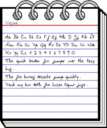 Virginie Regular animated font preview Virginie Regular animated font preview