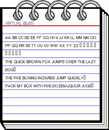 Virtual Bliss Regular animated font preview Virtual Bliss Regular animated font preview