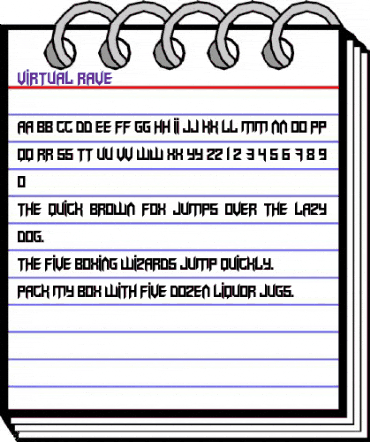 Virtual Rave Regular animated font preview Virtual Rave Regular animated font preview