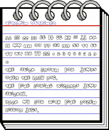 Vitamin outlined Regular animated font preview Vitamin outlined Regular animated font preview