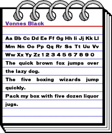 Vonnes Regular animated font preview Vonnes Regular animated font preview