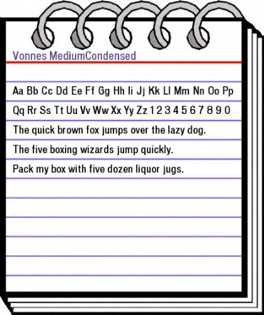 Vonnes Regular animated font preview Vonnes Regular animated font preview