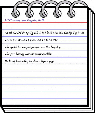 VTC Boseephus Italic animated font preview VTC Boseephus Italic animated font preview