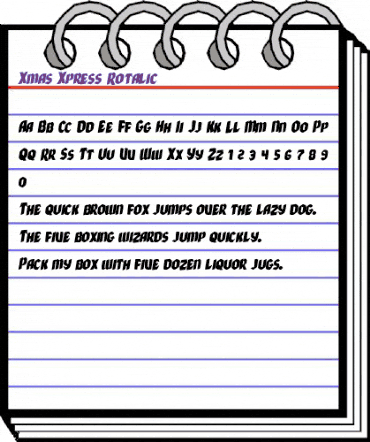 Xmas Xpress Rotalic Italic animated font preview Xmas Xpress Rotalic Italic animated font preview