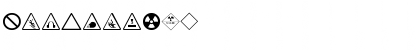 Hazard Signs Regular Font
