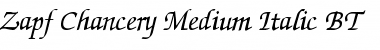 ZapfChan MdIt BT Medium Italic Font