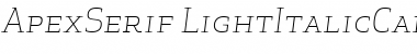 Apex Serif Light Italic Caps Regular Font