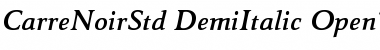 Carre Noir Std Demi Italic Font