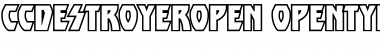 CCDestroyerOpen Regular Font