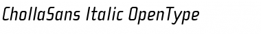 ChollaSans RomanItalic Font