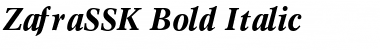 ZafraSSK Bold Italic Font
