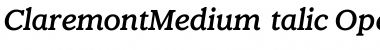 ClaremontMediumItalic Regular Font