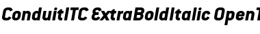 ConduitITC ExtraBoldItalic Font