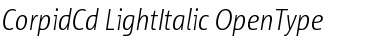 Corpid Cd Light Italic Font