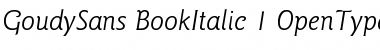 ITC Goudy Sans Book Italic Font