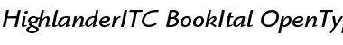 Highlander ITC Book Italic Font