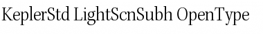 Kepler Std Light Semicondensed Subhead Font