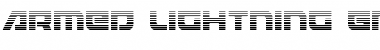 Armed Lightning Gradient Regular Font