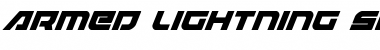 Armed Lightning Squared Super-Italic Italic Font