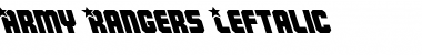Army Rangers Leftalic Italic Font