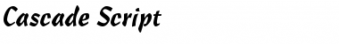 Cascade Script Medium Font