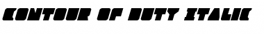Contour of Duty Italic Italic Font