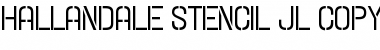 Hallandale Stencil JL Regular Font