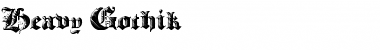 Heavy Gothik Regular Font