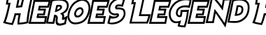 Heroes Legend Hollow Regular Font