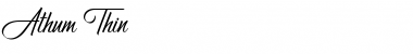 Athum Thin Regular Font