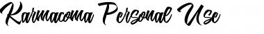 Karmacoma Personal Use Regular Font