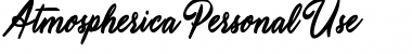 Atmospherica Personal Use Regular Font
