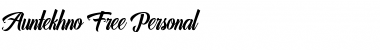Auntekhno Script Free Regular Font