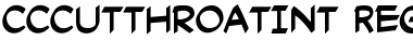 CCCutthroatInt Regular Font
