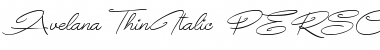 Avelana Thin Ital PERSONAL USE Regular Font
