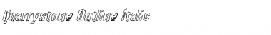 Quarrystone Outline Italic Italic Font