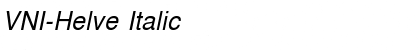 VNI-Helve Italic Font