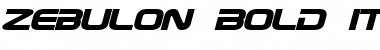 Zebulon Bold Italic Font