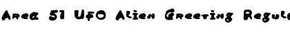 Area 51 UFO Alien Greeting Regular Font